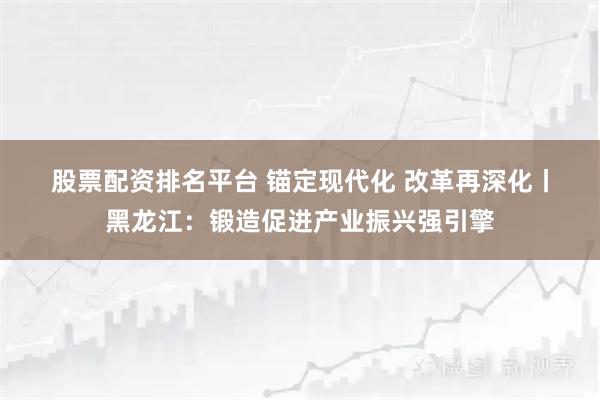 股票配资排名平台 锚定现代化 改革再深化丨黑龙江：锻造促进产业振兴强引擎